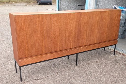 Dieter Waeckerlin B60 voor Behr | Teakhouten highboard | Mid-century – high boards, Metal, Wood (photo 2 of 7)