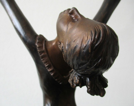 Auguste Moreau, Bronze Art Nouveau Skulptur einer Ballerina – Kunst, Marble (photo 9 of 11)