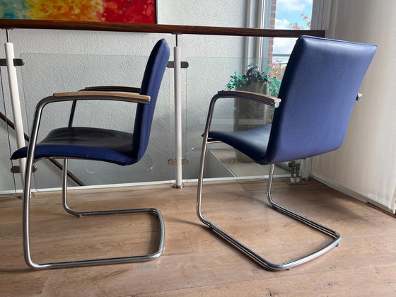 Image 1 of 4X Leolux Freyer Dining Chairs