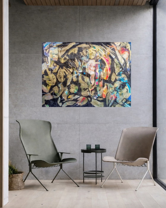 Acrylic painting #Catgold 80x110cm – joart, Paintings & Drawings, Canvas (photo 4 of 7)