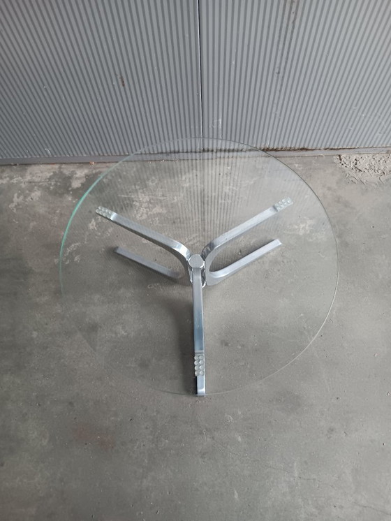 Image 1 of Space-Age coffee table in aluminum - attributed to Artifort