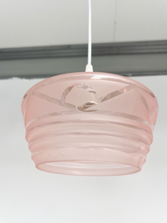Lampada da soffitto in vetro rosa (ciascuna), anni '60 – Lampade a sospensione, Glass, Vintage (photo 4 of 10)