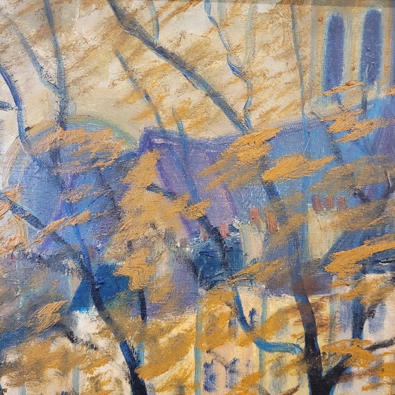 Image 1 of "Pont Marie, Parijs", Franse School, Post-impressionisme, jaren 1940 - Frankrijk