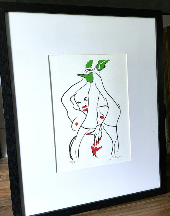 Peter Diem (1945)  - Wulpse vrouw – Litho's & Zeefdrukken, Plexiglass (photo 5 of 5)