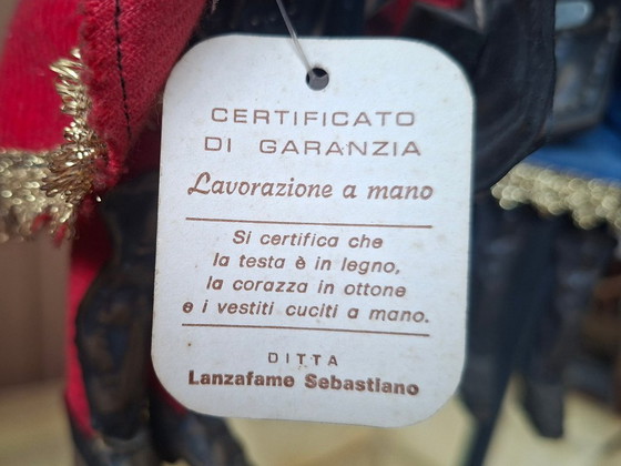 Image 1 of Couple de marionnettes siciliennes artisanales - Orlando et Angelica - Lanzafame Company