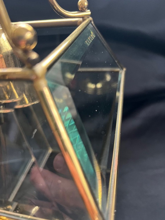 Lampada a Sospensione Lanterna Vintage E.F. Frantzen Ottone Vetro Bisellato – E F Frantzen (photo 9 of 13)