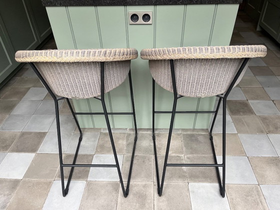 Image 1 of 2x sgabelli da bar Vincent Sheppard grigio lavato