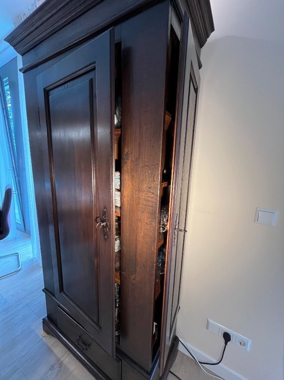Image 1 of Eikenhouten wandkast van Almondehoeve. 190cm hoog