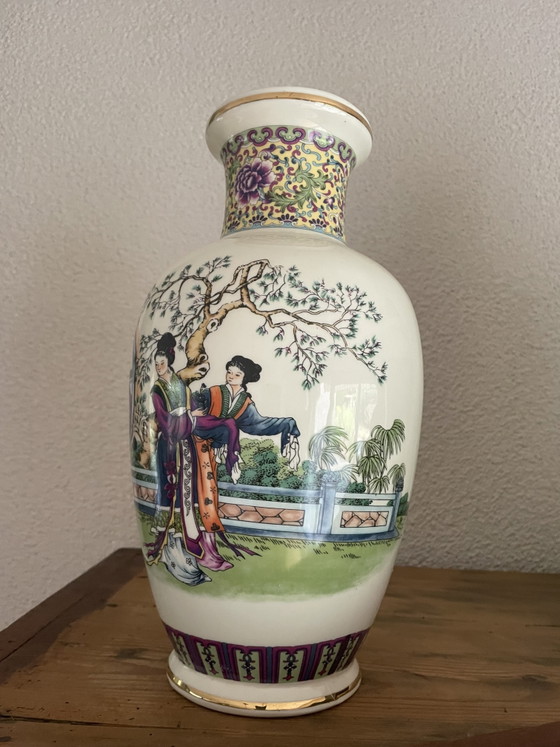 3-Piece Chinese Vase Set – Ceramic (photo 4 of 7)