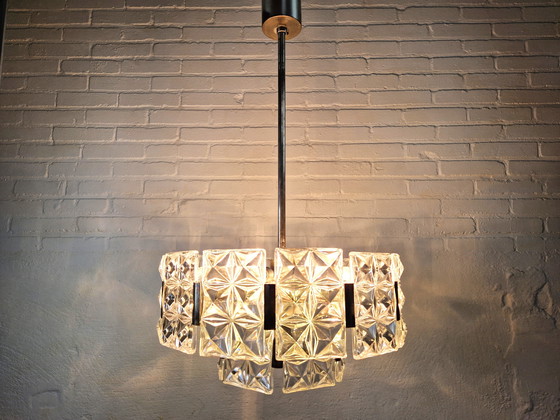 Image 1 of Vintage Hillebrand Kroonluchter Kristal, 1960s