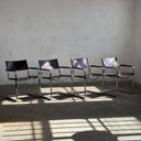 Set of 4 MG5 Leather Chairs by Matteo Grassi, 1970