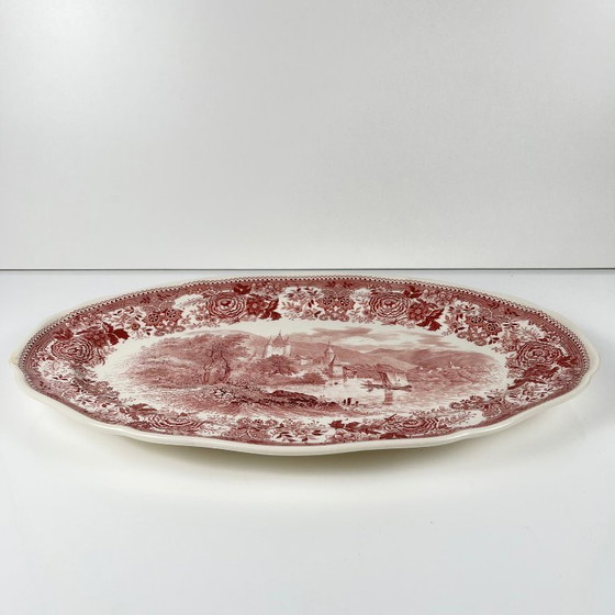 Image 1 of Large oval dish "Burgenland", Villeroy & Boch, red
