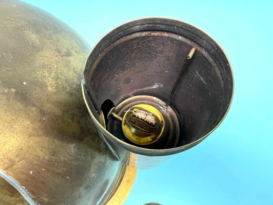 Image 1 of Alter Schiffskompass Messing mit Lichtern / Petroleum / Rettungsbootkompass Nr. 323 GREAT BRITAIN England 1926 + Schiff