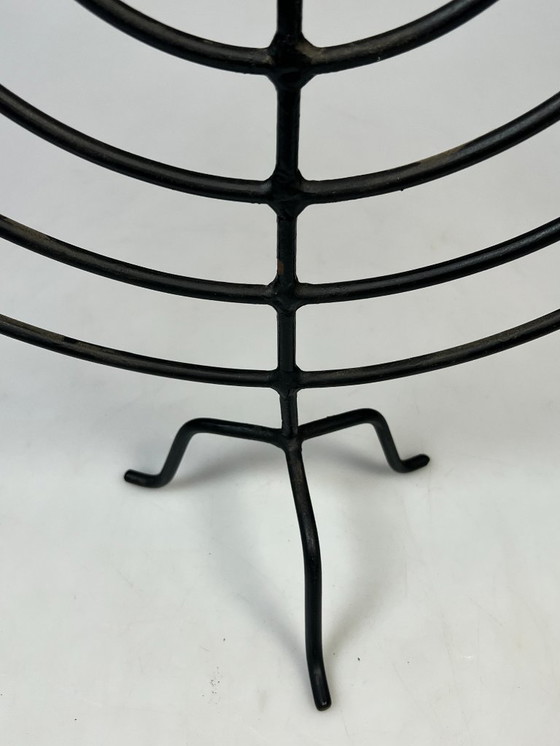 Image 1 of Large Vintage Menorah Candlestick, 1970's, Metal and Brass