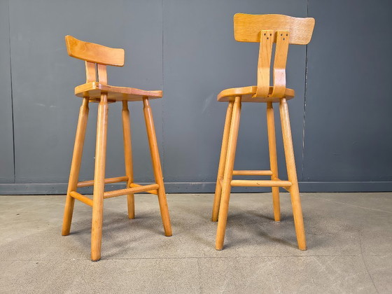 Image 1 of Sgabelli da bar brutalisti di metà secolo, anni '60 - set da 6