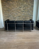 Le Corbusier Style Sofa Replica LC3 - Black Leather Designer Sofa