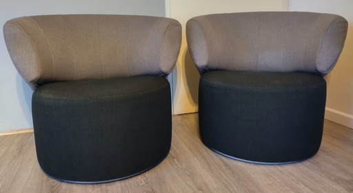 2x Rolf Benz 684 draaifauteuil
