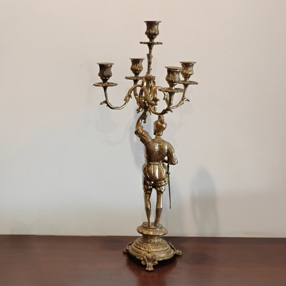 Image 1 of Paar Kandelaber mit Ritterfiguren