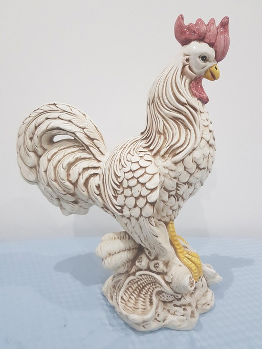 Figurine colorée d'un coq, Italie, années 1980