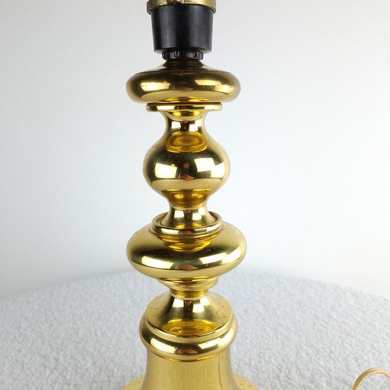 Image 1 of Lampe de table vintage en laiton, années 60/70, style milieu du siècle
