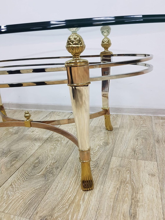 Vintage Italiaanse Salontafel van Luigi Della Maddalena, Italië, jaren 70 – Koffietafelboeken, Brass (photo 4 of 10)