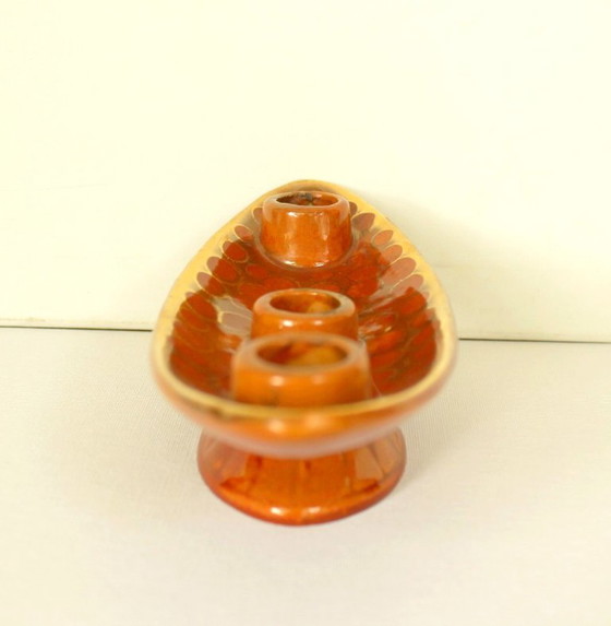 Germany Ceramic Candle Holder Jasba Keramik, 60s-70s Pop Art Style I (photo 9 of 11)