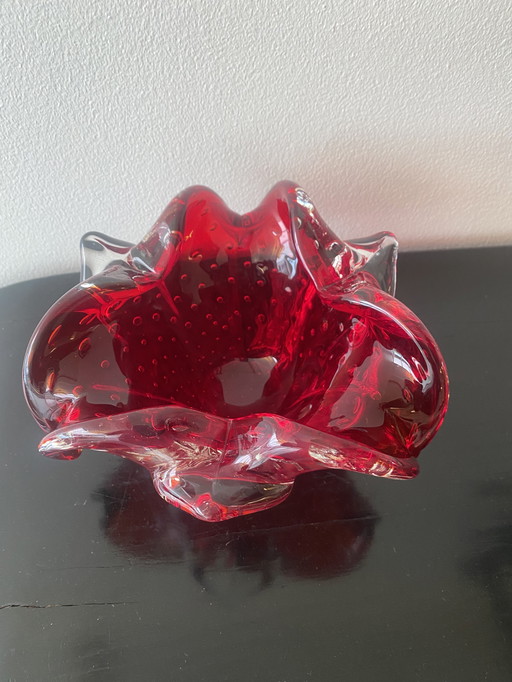 Vide poche Cendrier Vintage de Murano par Sommerso