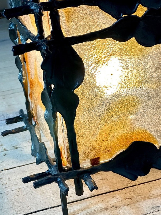 Image 1 of Brutalist lamp 1960 by Tom Ahlström and Hans Ehrich