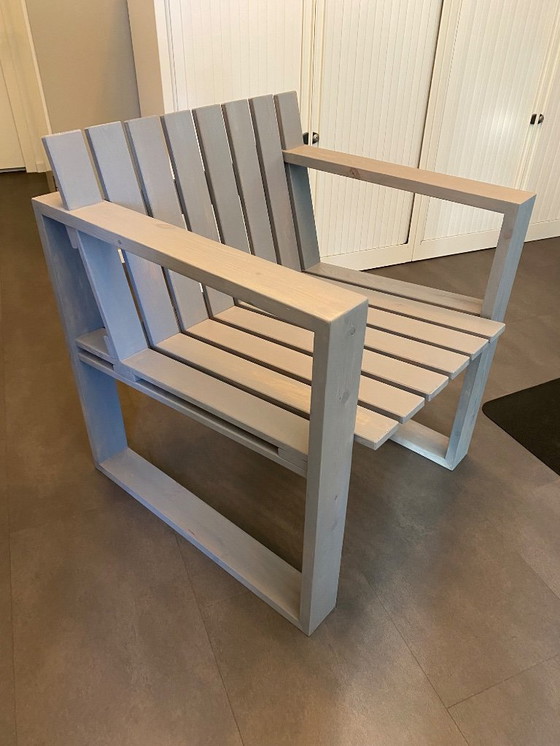 Image 1 of Houten fauteuil/loungestoel/tuinstoel