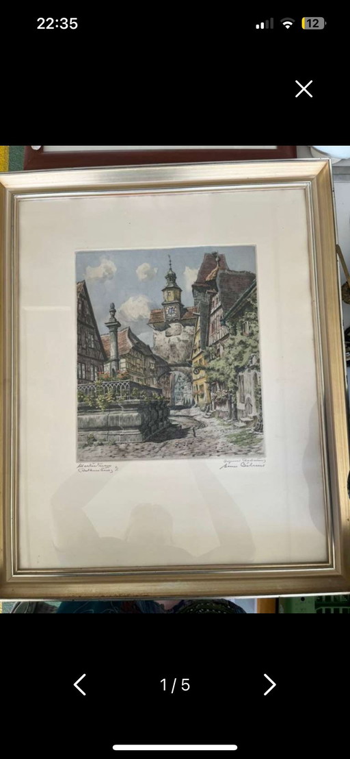 Original etching by Hans Böhme