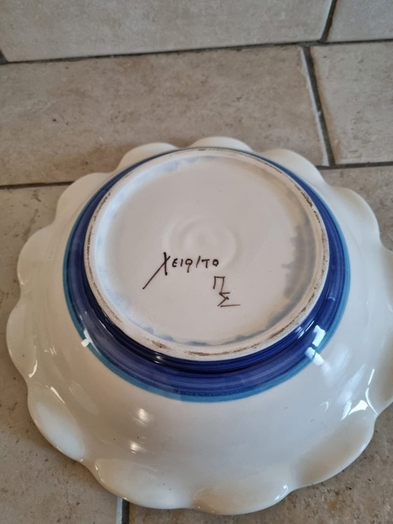 Image 1 of ciotola portafrutta piatto da portata decorazione ceramica greca