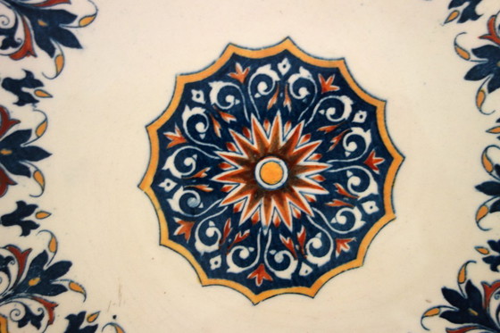 Image 1 of 2 dekorative Wandteller Gien, um 1900