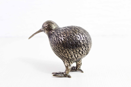 Image 1 of Kiwi Silver Metal Figurine