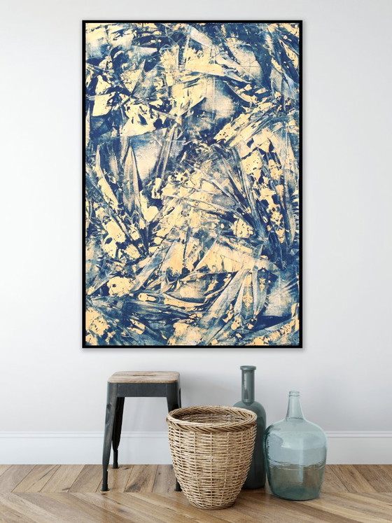 Jürgen Angeler - Blue Golden Diamond – Paintings & Drawings, Canvas (photo 4 of 15)