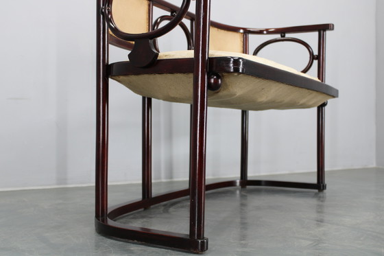 Image 1 of Beukenhouten bank en stoel