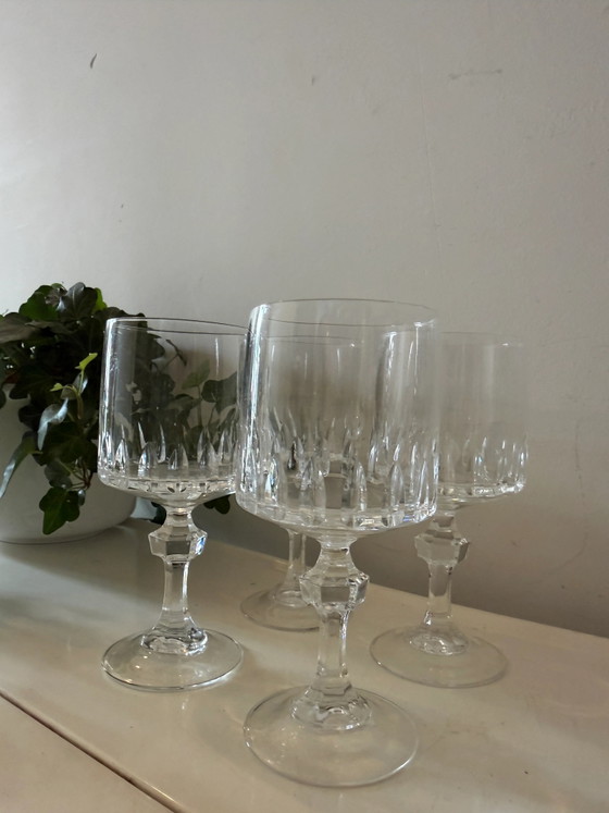 Set of 4 Cristal D'Arques wine glasses – Glass & Decanter, Vintage (photo 4 of 5)