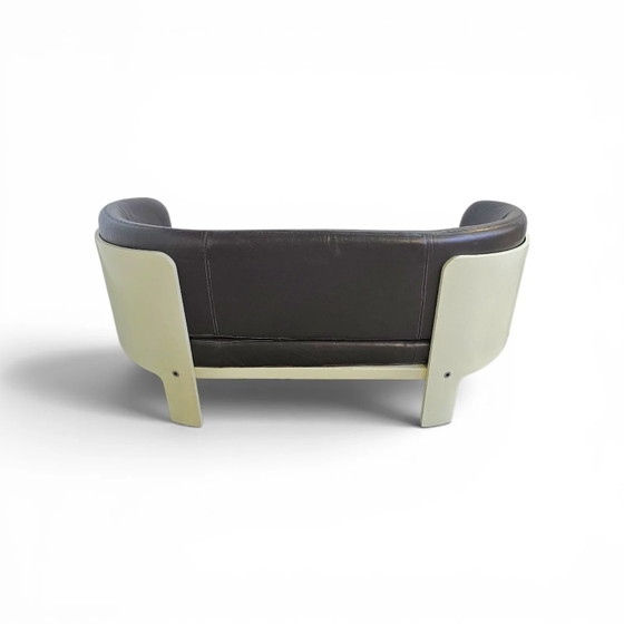 Sofás Bz49 de Hans Ell para 't Spectrum / 1970 / cuero marrón oscuro – Sofás (Couches), Leather (photo 19 of 19)