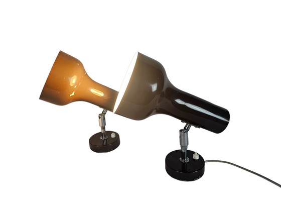 Image 1 of Hala Zeist - Modell 734 - Braun - Chrom - Wandstrahler (2) - 60er Jahre