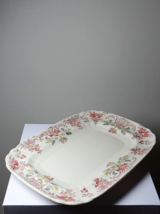 Grand Plat de Service Ancien Longchamp Pâquerettes Terre de Fer Polychrome – Vaisselle, Ceramic (photo 6 of 14)