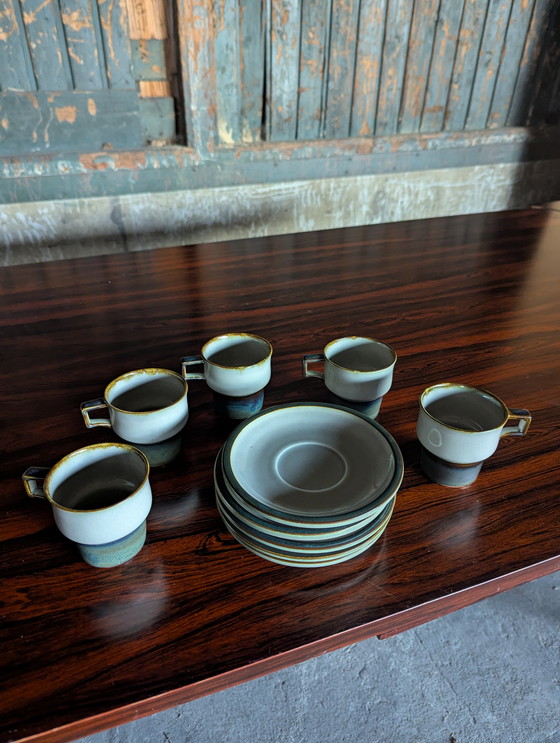 Image 1 of 5x cup/saucer Bing Grøndahl/ Jens Quistgaard Denmark