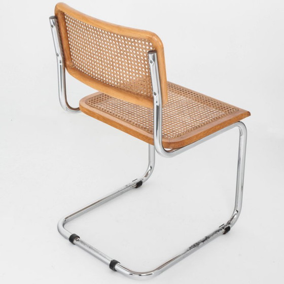 Set di 6 sedie Cesca. Realizzate su disegno di Marcel Breuer. Anni '80. – Sedie da pranzo, Wood, Wicker (photo 6 of 26)