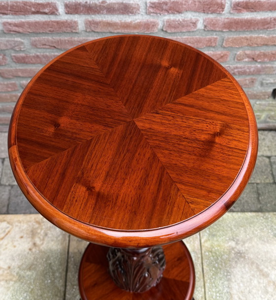 Image 1 of Rare Late Victorian Pedestal in Solid Mahogany | English Masterpiece | 1890–1910