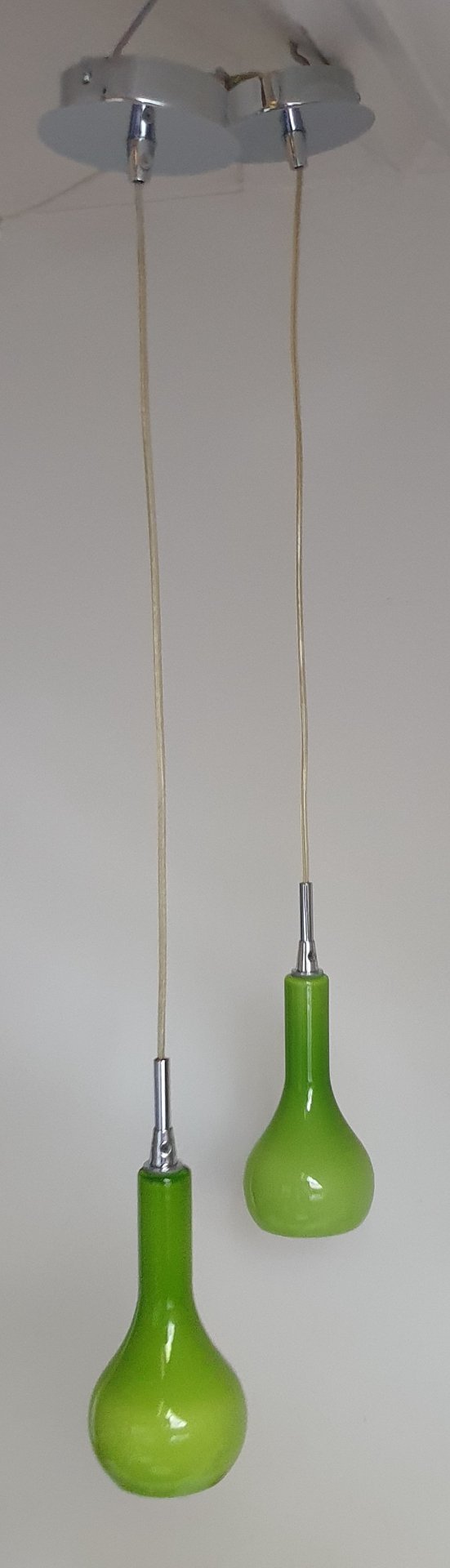 Image 1 of Nordlux - Diseño danés - 2 lámparas colgantes de cristal opalino