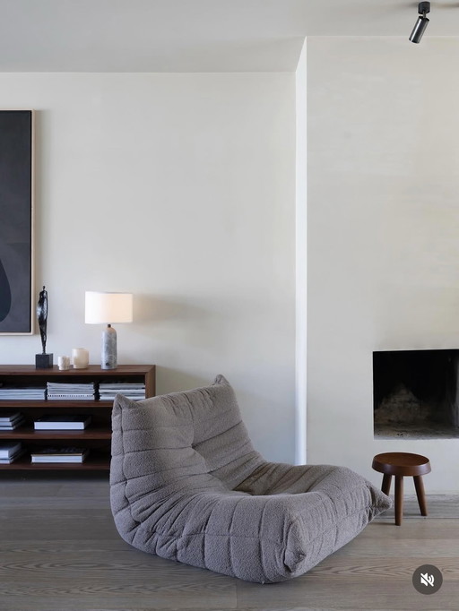 Poltrona Ligne Roset Togo - bouclé marrone scuro