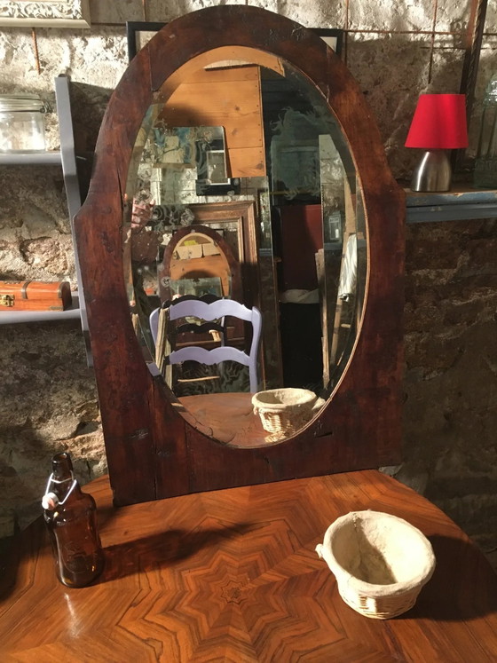 Ovaler Facettenspiegel 92x63 – Holz (photo 7 of 10)