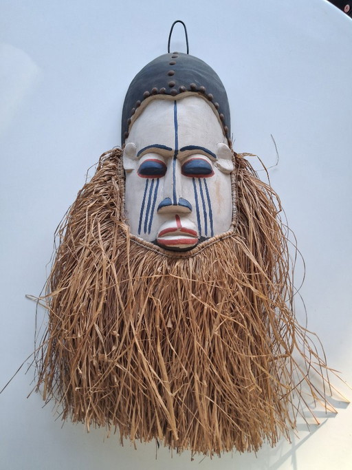 Maschera casco Suku Congo – decoratieve objecten, Wood