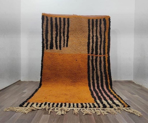 Tapis en laine naturelle tissé main traditionnelle taille 2/3 m