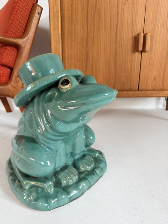 Vintage keramieken kikker met hoed, Frankrijk ‘70 – Decoratieve objecten, Ceramic (photo 6 of 7)