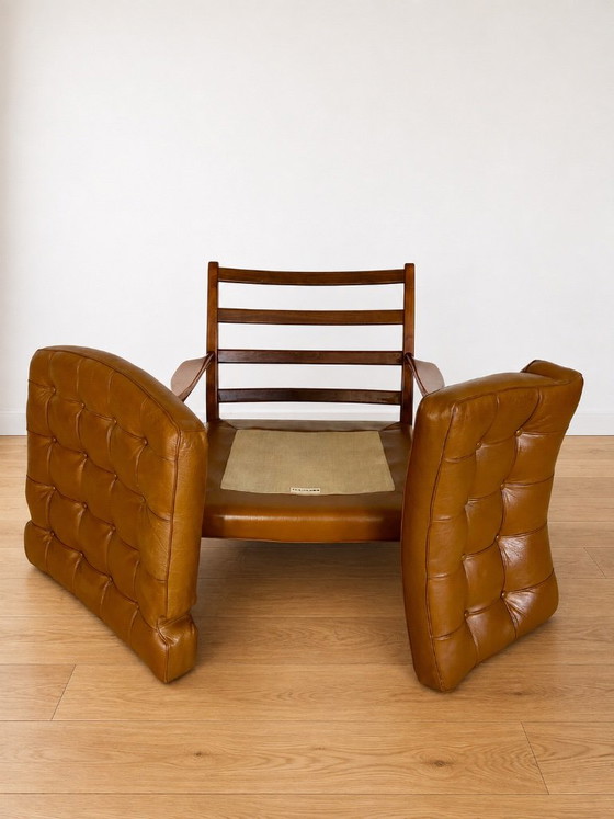 Arne Norell Sessel Modell „Löven“, 1960er Jahre – Leather (photo 6 of 9)