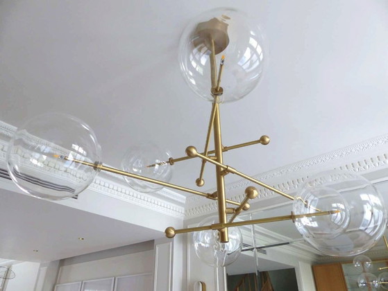Image 1 of Sospensione in ottone e vetro borosilicato "RD15 6 ARMS" design Schwung